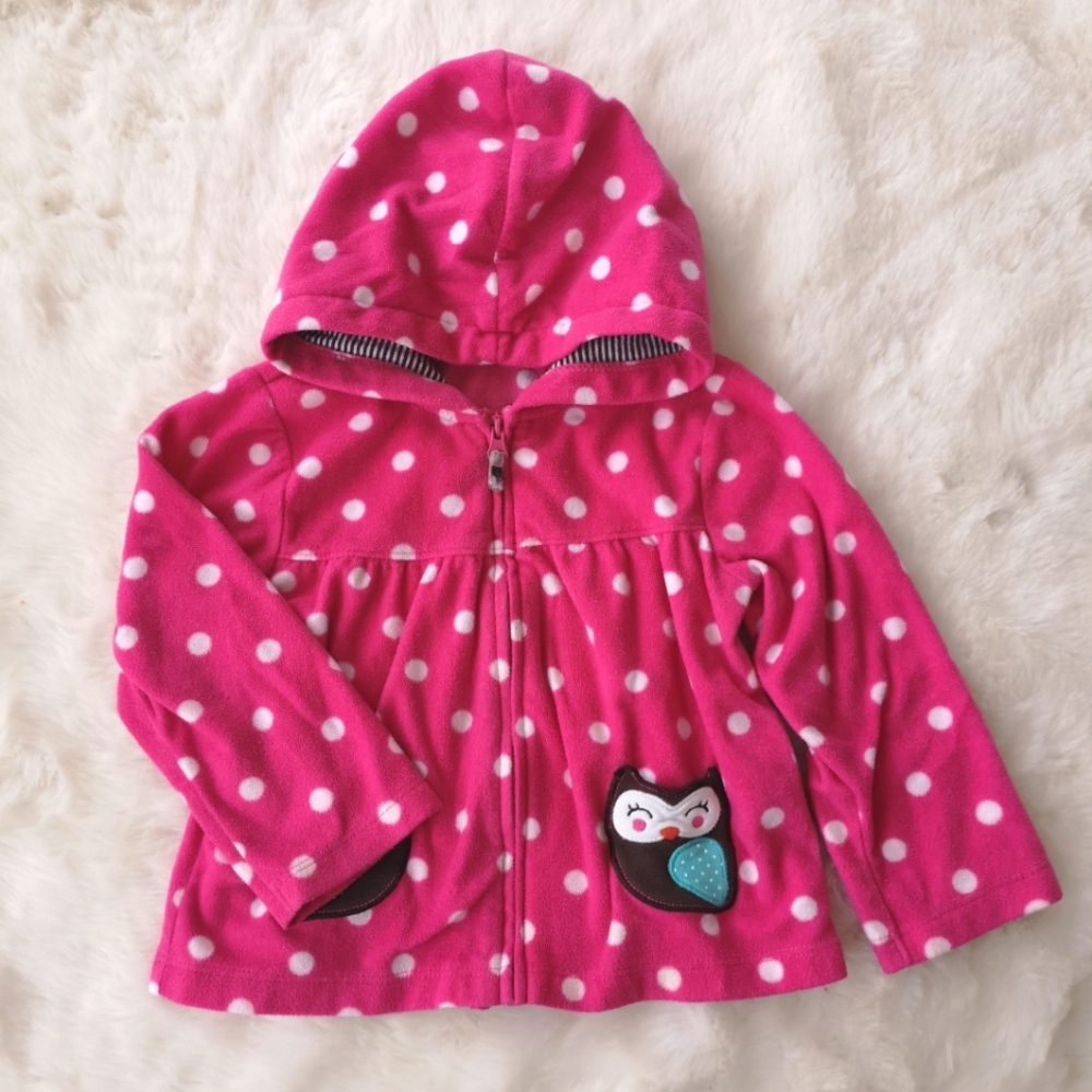 24M Fleecy owl zip hoodie